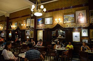 04 Enjoying A Coffee At Cafe Tortoni On Avenida de Mayo Avenue Buenos Aires
